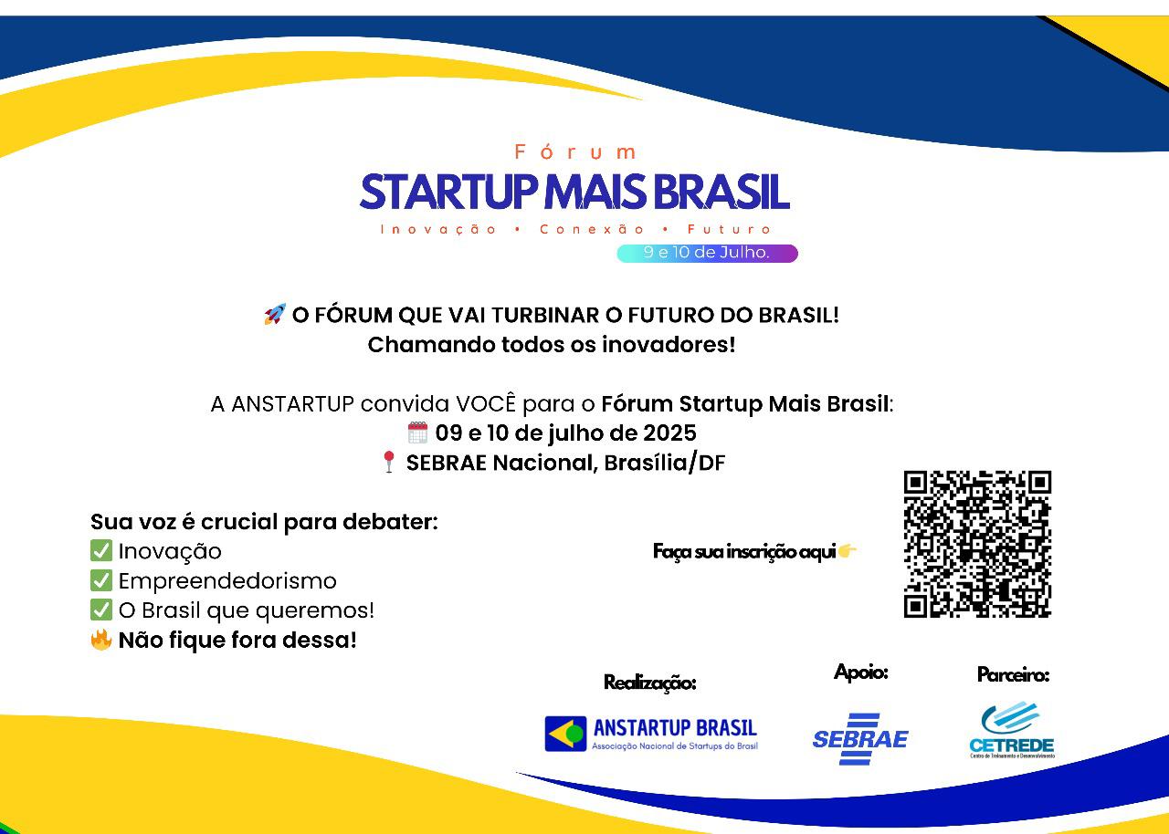 Vem aí o Fórum Startup Mais Brasil!
